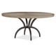 Ash Driftwood Finish Round Dining Table ROUGH AND READY 54 by Caracole 