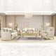 Luxury Metallic Gold Finish Sofa Set 3Pcs Modern Homey Design HD-699