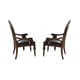 Cherry Finish Wood Dining Arm Chair Set of 2 Traditional Cosmos Furniture Rosanna