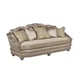 Luxury Silver w/Gold Accents Chenille Sofa Set 5Pcs Sp Order Benetti's Valentina