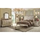 Homey Design HD-13005 Traditional Luxury Pearl White Finish Bedroom Set 6Pcs