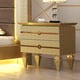 Glam Belle Silver Nightstand Set 2 Pcs Contemporary Homey Design HD-918