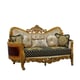 Royal Luxury Black Gold Fabric MAGGIOLINI Sofa Set 4 Pcs EUROPEAN FURNITURE 