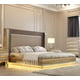 Glam Belle Silver & Gold King Bedroom Set 5Pcs Contemporary Homey Design HD-925
