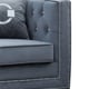 Gray Fabric Sofa & Loveseat Set 2Pcs w/ Steel legs Modern Cosmos Furniture Zion