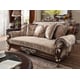 Custom Burl & Antique Silver Sofa Set 2Pc Traditional Homey Design HD-562