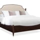 Mocha Walnut Finish Upholstered Headboard Queen Bedroom Set 3Pcs CROWN JEWEL / SUITE YOURSELF by Caracole 