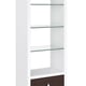 Open Glass Shelves Cloud White Finish Etagere STACKED UP by Caracole 