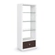 Open Glass Shelves Cloud White Finish Etagere STACKED UP by Caracole 