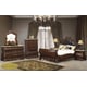 Cherry Finish Wood King Sleigh Bedroom Set 5Pcs Traditional Cosmos Furniture Cleopatra