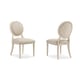 Soft Silver Leaf Finish Upholstered Pearl Dining Chair Set 2Pcs CHITTER CHATTER by Caracole 