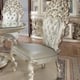 Baroque Belle Silver Round Dining Room Set 5Pcs Traditional Homey Design HD-8088