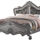 Gray Finish Wood Queen Bed Transitional Cosmos Furniture Adriana