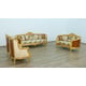 Imperial Luxury Gold Fabric LUXOR Arm Chair Set 3 Pcs EUROPEAN FURNITURE Classic
