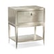 Soft Silver Leaf & Soft Silver Paint Nightstands Set 2Pcs SHINING STAR by Caracole 