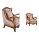 Imperial Luxury Brown Gold RAFFAELLO II Arm Chair Set 2 Pcs EUROPEAN FURNITURE