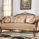Mahoghany & Beige Finish Sofa Set 2Pcs Traditional Homey Design HD-8320