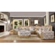 Homey Design HD-459 Victorian Upholstery Antique Gold Sectional Living Room Set 
