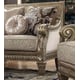 Luxury Chenille Pearl Beige Loveseat Homey Design HD-303 Traditional Classic