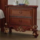 Traditional Cherry & Gold King Bedroom Set 4Pcs Homey Design HD-999 CHERRY  SPECIAL ORDER