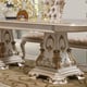 Traditional Gold & Pink Beige Solid Wood Dining Table Homey Design HD-9086