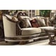 Homey Design HD-1623 Traditional Beige Living Room Set Sofa Loveseat Chair Coffee Table End Table Console Table and Mirror 7Pcs