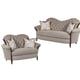 Luxury Button Tufted Grey Chenille Sofa Set 2Pcs HD-90004 Traditional Classic