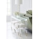 Beveled, Clear Glass Top Console Table w/ 2 Stools AHHHHH by Caracole 