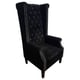 Black Velvet Accent Chair Transitional Style Cosmos Furniture Bollywood