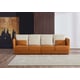 Italian Leather Orange Brown Mansion Sofa GLAMOUR EUROPEAN FURNITURE Modern