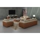 Beige & Brown Italian Leather NOIR Sofa EUROPEAN FURNITURE Contemporary