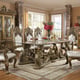 Perfect Brown & Leather Dining Table Set 7Pcs Traditional Homey Design HD-1802