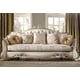 Natural Finish Sofa Set 2Pcs Homey Design HD-661 Carved Wood Traditional Classic