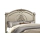 Metallic beige finished King Bed Transitional Cosmos Furniture Alicia