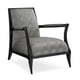 Menswear-inspired Grid Pattern Fabric Accent Chair LAID BACK by Caracole 