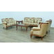 Luxury Walnut & Gold Wood Trim FANTASIA Chair EUROPEAN FURNITURE Traditional