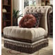 Homey Design HD-1629 Victorian Upholstery Cappuccino Sectional Living Room 2Pcs