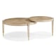 Winter Wheat Finish Two Overlapping Tops Coffee Table PARTIAL ECLIPSE by Caracole 