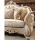 Natural Finish Carved Wood Loveseat Homey Design HD-661 Traditional Classic