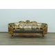 Classic Antique Bronze Black-Gold Fabric 30018 BELLAGIO Sofa EUROPEAN FURNITURE