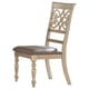 Gold Finish Wood Leatherette Dining Chair Set of 2 Cosmos Furniture Zora Gold