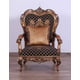 Luxury Black w/Gold & Parisian Bronze ROSELLA Arm Chair EUROPEAN FURNITURE 