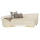 Luxury Cream Velvet Arc Shape Sectional w/ Table Grand Opening by Caracole 