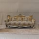 Luxury Antique Silver Wood Trim VALERIA Sofa EUROPEAN FURNITURE Traditional
