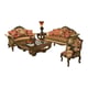 Luxury Silk Chenille Solid Wood Formal Sofa Set 3Pcs Benetti's Regalia Classic