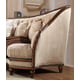 Antique Gold & Dark Oak Sofa Traditional Homey Design HD-823