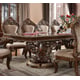 Burl & Metallic Antique Gold Rectangle Dining Table Traditional Homey Design HD-1803