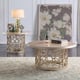 Champagne Finish Coffee Table Set 3Pcs Contemporary Homey Design HD-8913