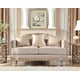 Champagne Finish Luxury Fabric Sofa Set 3Pcs Traditional Homey Design HD-625 