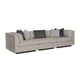 Modern Textured Tweed Pattern Fusion 3 Piece Sectional Sofa by Caracole 
